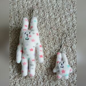 Craftholic Sloth bear double Plush Doll keychain with magnet - Colorful stars